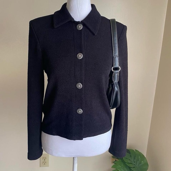 Vintage classic black blouse - Picture 6 of 8